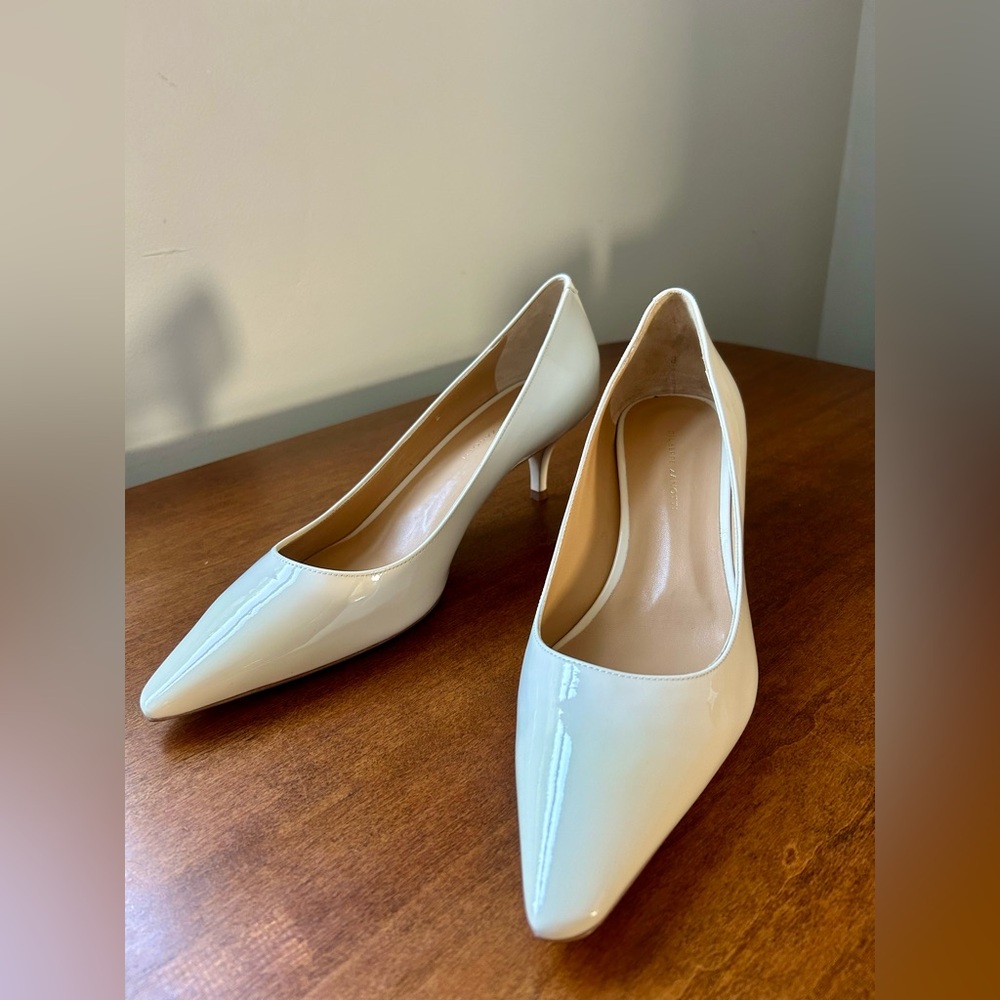 Giuseppe Zanotti Women’s Ivory Patent Leather Pointed Heels Size41/US10-NWOB - Picture 9 of 16